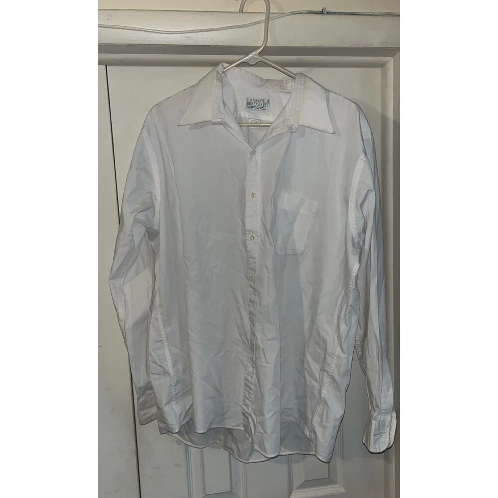Arrow Bradstreet Mens Dress Shirt White Size 17 1/2 34/35